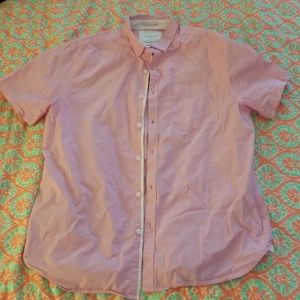Denim & Flower pink men's button down Large
